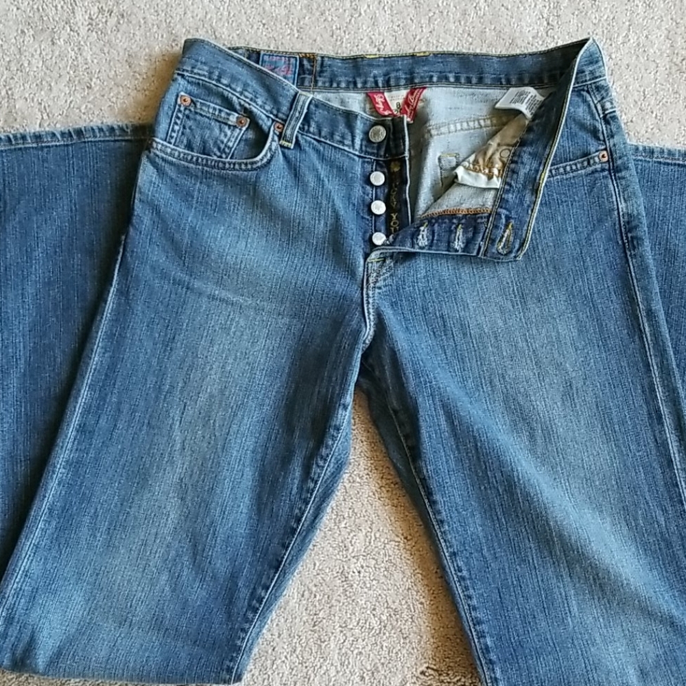 Lucky Brand easy rider long bootcut jeans size 8